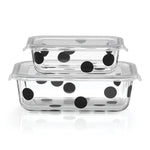 Deco Dot 2-Piece  Rectagular Storage Set