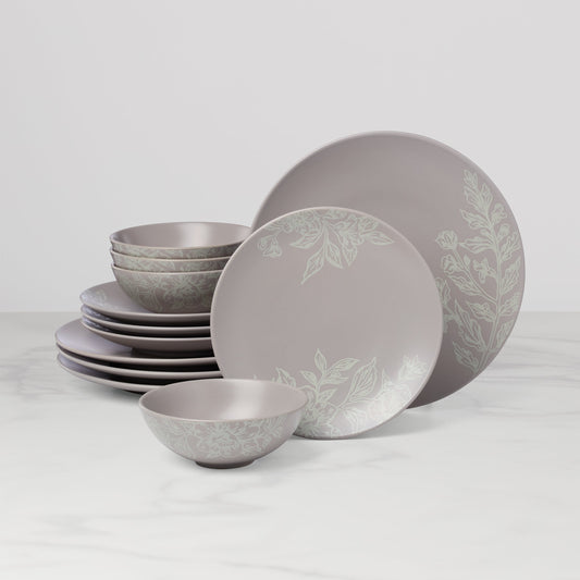 Roseto Pumice 12-Piece Dinnerware Set