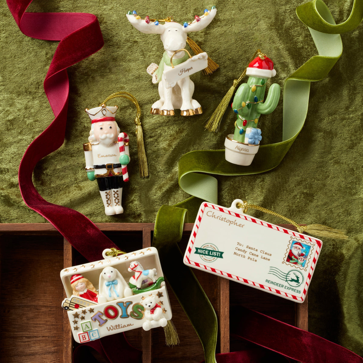 Personalized Christmas Cactus Ornament
