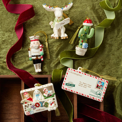 Personalized Christmas Cactus Ornament